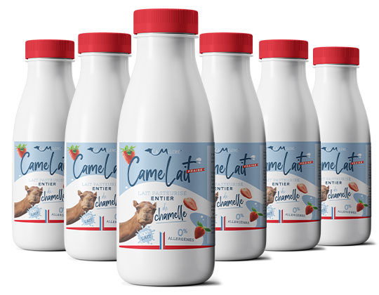 camelait lait fermente entier de chamelle - 6x0,5 litre - fraise